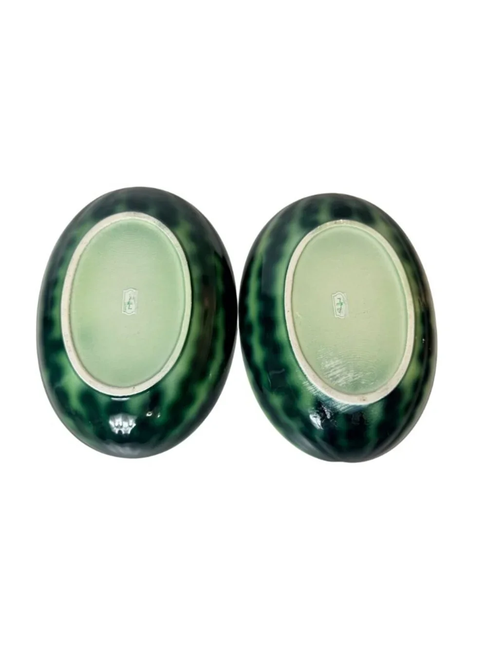 Vintage Shafford Watermelon Bowls Set 2 Ceramic Fruit Dish Summer Kitchen